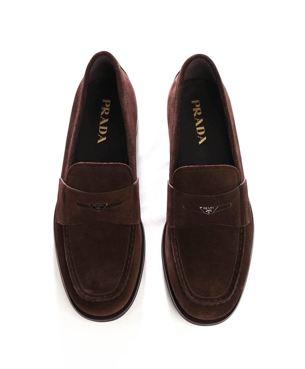 $1,250 PRADA - Brown Suede Loafers - US 10.5 (9.5UK)
